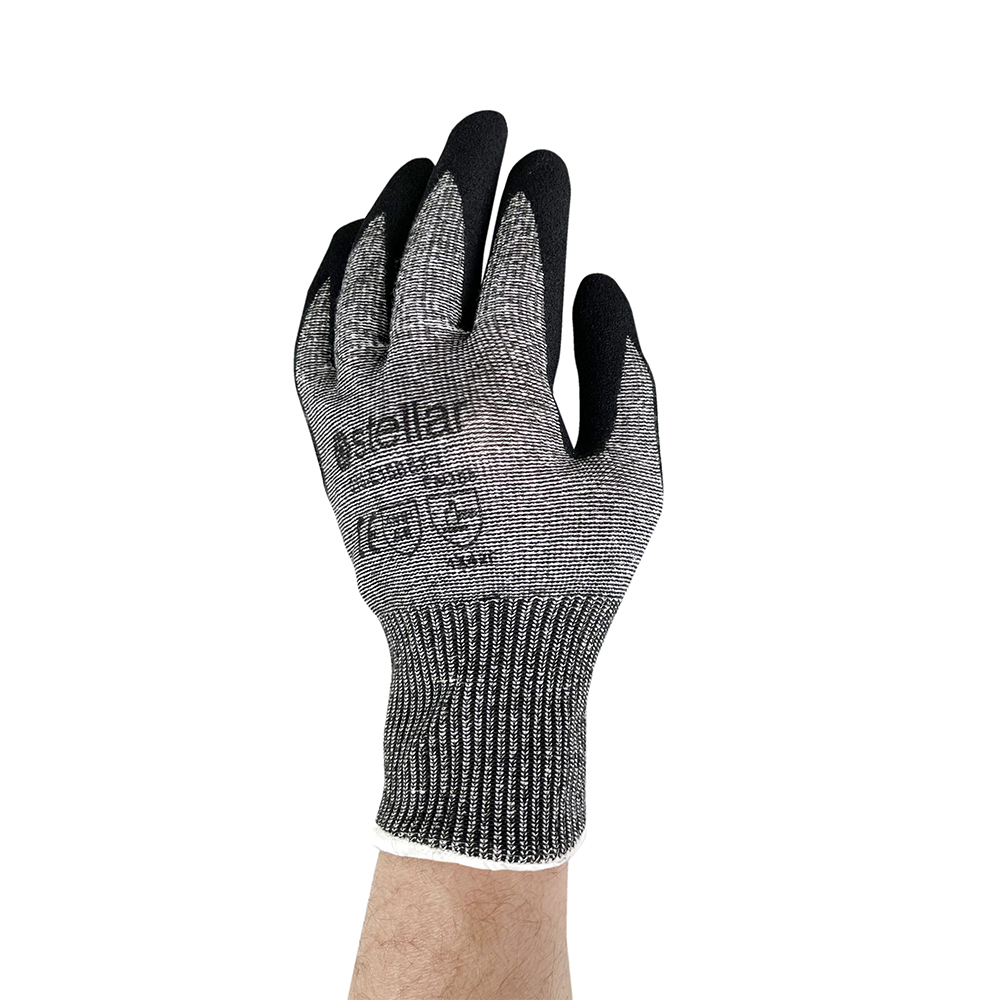 Premium Grey Nitrile Coated Gloves Cut Level 6 Cut Protection